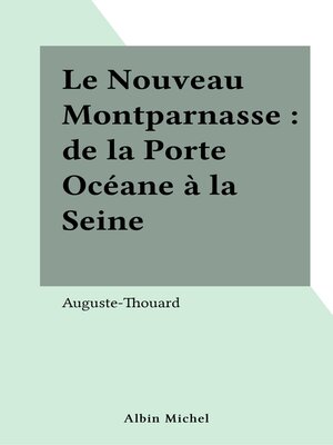 cover image of Le Nouveau Montparnasse